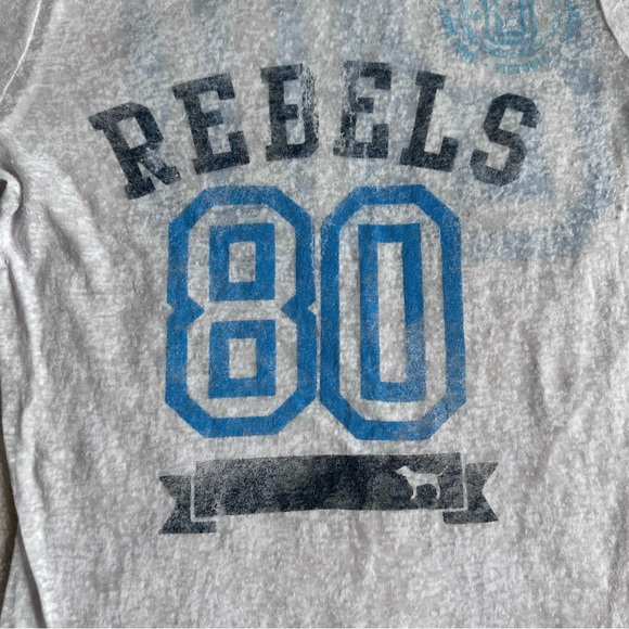 Victoria's Secret PINK | White & Blue Sheer "Rebels" Vintage Jersey | Size Small - Picture 3 of 10